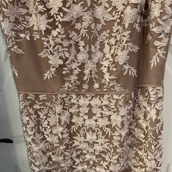 JS Collections Floral Embroidered Evening Dress - Picture 6 of 7